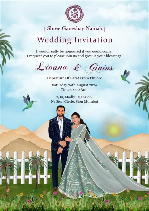 indian wedding card template