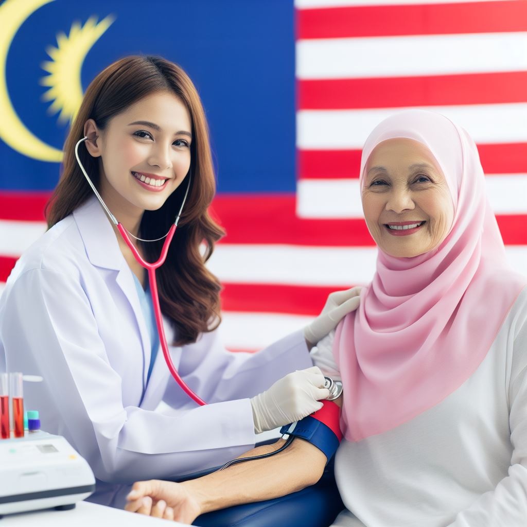 A cancer specialist is treating a patient in Panatai Hospital Malaysia